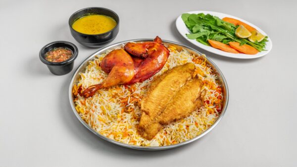 Chicken Mandi+ Fried Hamur Felly Fish